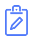 Ícono de portapapeles para el formulario de registro de médicos en MiDocDoc.